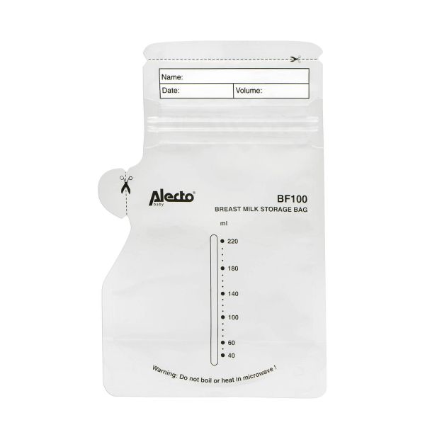Alecto Moedermelk Bewaarzakjes - BF100 - 220 ml - 100 stuks Alecto Moedermelk Bewaarzakjes - BF100 - 220 ml - 100 stuks