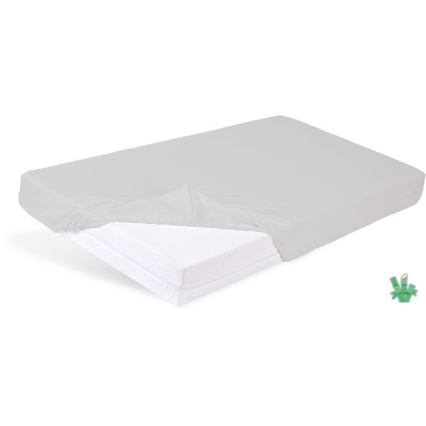 Babymatex Ledikanthoeslaken Bamboo Light Grey 60x120cm