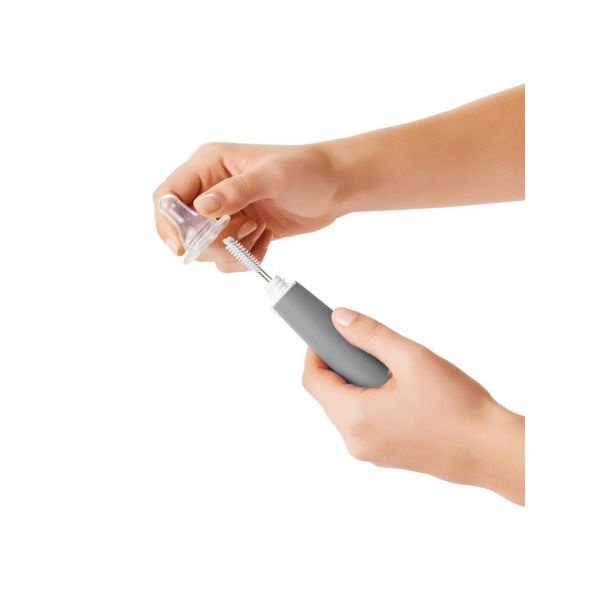 OXO Tot Flessen En Spenenborstel Met Staander Grey OXO Tot Flessen En Spenenborstel Met Staander Grey