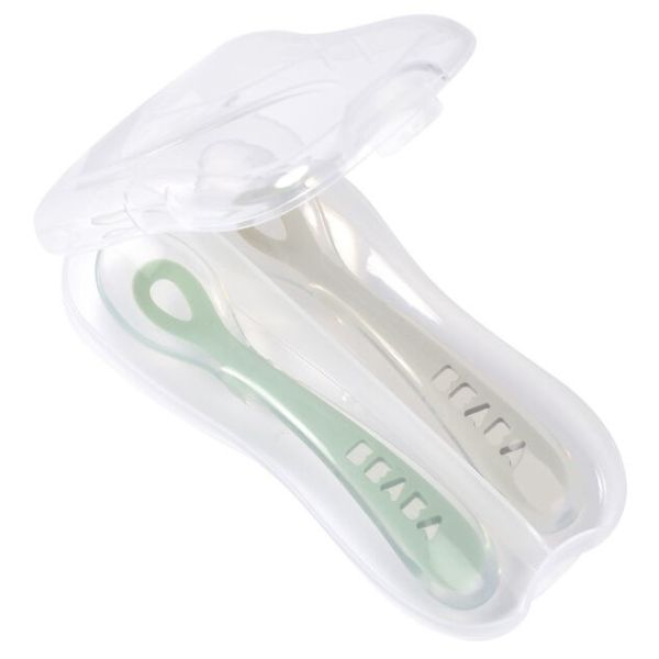 Beaba Lepelset - 2 Delig - Velvet Grey/Sage Green
