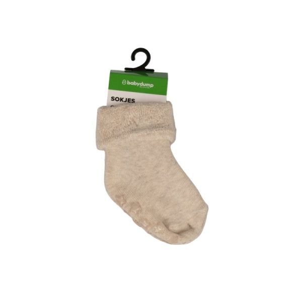 BD Collection Sokjes Antislip 2-Pack Sand 0-6 maanden