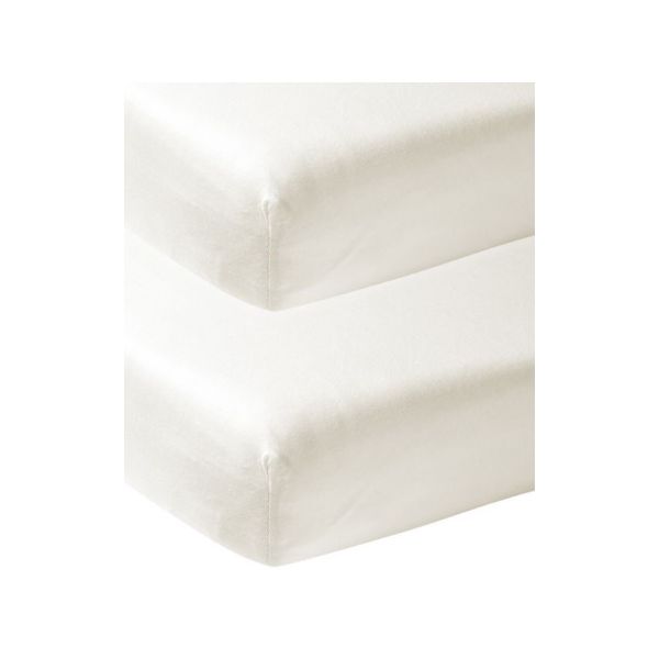 Meyco Juniorhoeslaken Jersey Offwhite 70 x 140/150 cm (2-Pack)
