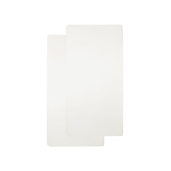 Meyco Juniorhoeslaken Jersey Offwhite 70 x 140/150 cm (2-Pack)