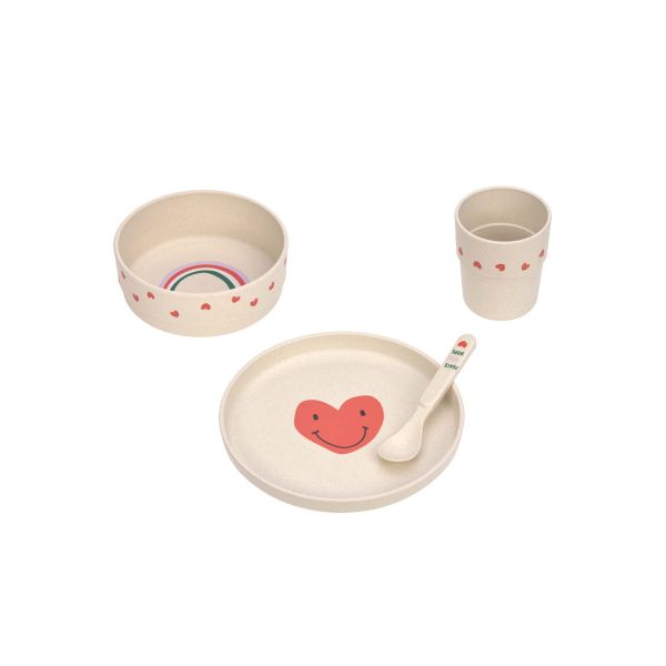 Lässig Happy Rascals Heart Eetset - Lavender