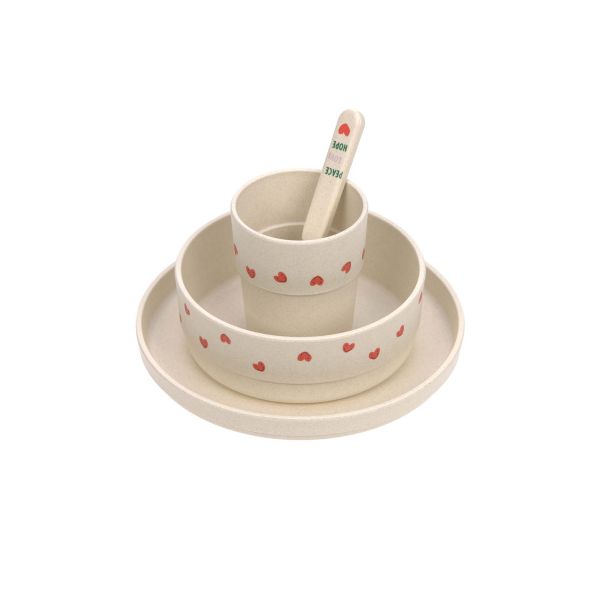 Lässig Happy Rascals Heart Eetset - Lavender