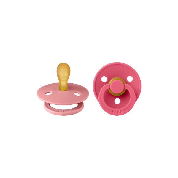 BiBs Fopspeen - Symmetrisch - 2 Stuks - 0-6 Mnd - Dusty Pink/Coral 