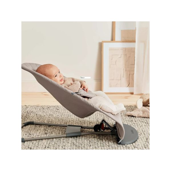 BabyBjörn Bliss Wipstoel - Geweven Klassiek Quilt - Zandgrijs