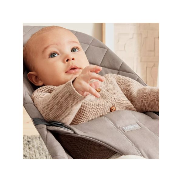 BabyBjörn Bliss Wipstoel - Geweven Klassiek Quilt - Zandgrijs