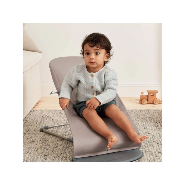 BabyBjörn Bliss Wipstoel - Geweven Klassiek Quilt - Zandgrijs