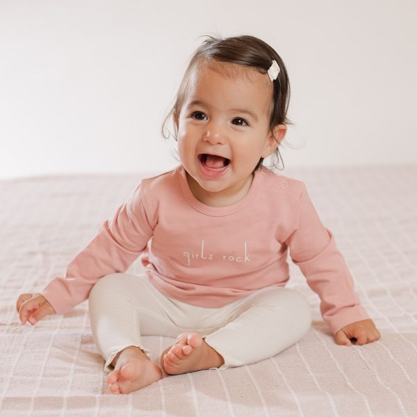 Babylook Girls Rock T-Shirt - Maat 56 - Pale Blush Babylook Girls Rock T-Shirt - Maat 56 - Pale Blush