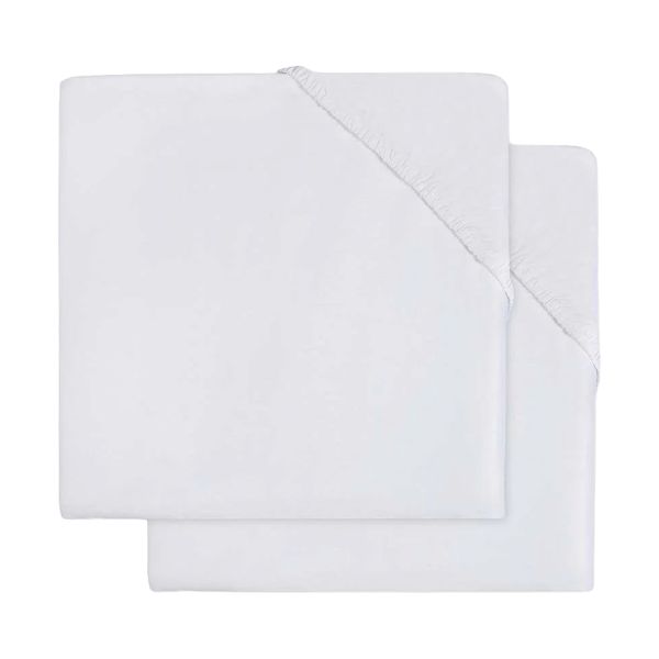 Jollein Molton Hoeslaken - 2 Stuks - 50 x 90 cm - Wit Jollein Molton Hoeslaken - 2 Stuks - 50 x 90 cm - Wit
