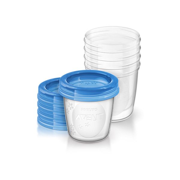 Philips Avent Via Bewaarbekers 180ml (5 stuks) - SCF619/05 Philips Avent Via Bewaarbekers 180ml (5 stuks) - SCF619/05