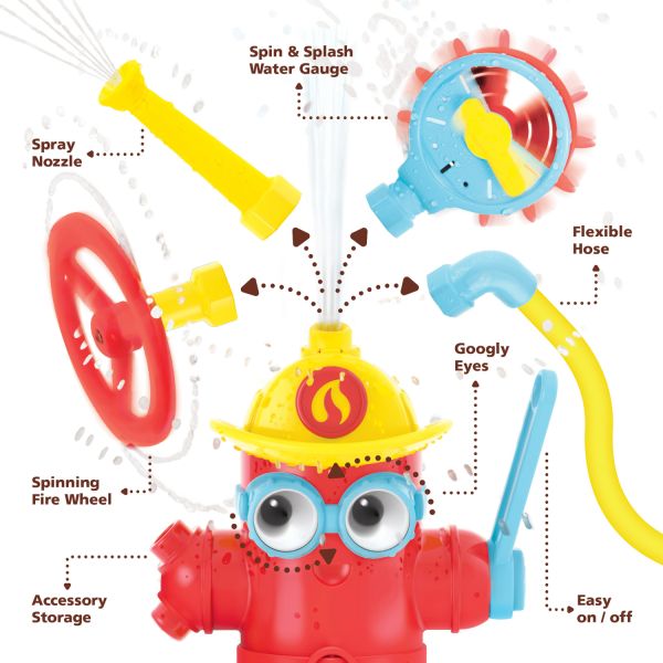 Yookidoo Ready Freddy Spray Sprinkle Brandweerpomp Yookidoo Ready Freddy Spray Sprinkle Brandweerpomp