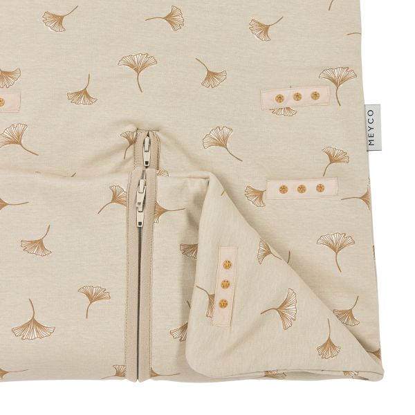 Meyco Slaapzak 4-Seizoenen Deluxe - One Size - Jersey - Ginkgo - Soft Sand Meyco Slaapzak 4-Seizoenen Deluxe - One Size - Jersey - Ginkgo - Soft Sand