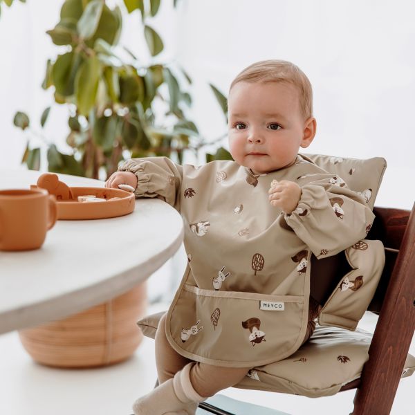 Meyco Baby Mouwslab Forest Animals Sand Meyco Baby Mouwslab Forest Animals Sand