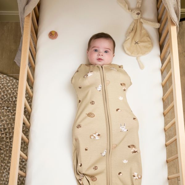 Meyco Baby Forest Animals Cocoon inbakerslaapzak - Sand - 4-8 Mnd Meyco Baby Forest Animals Cocoon inbakerslaapzak - Sand - 4-8 Mnd