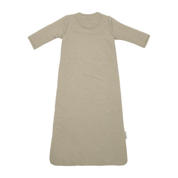 Meyco Baby Slaapzak Met Afritsbare Mouwen Slub Met Smile Applicatie Taupe / Offwhite 70 cm Meyco Baby Slaapzak Met Afritsbare Mouwen Slub Met Smile Applicatie Taupe / Offwhite 70 cm