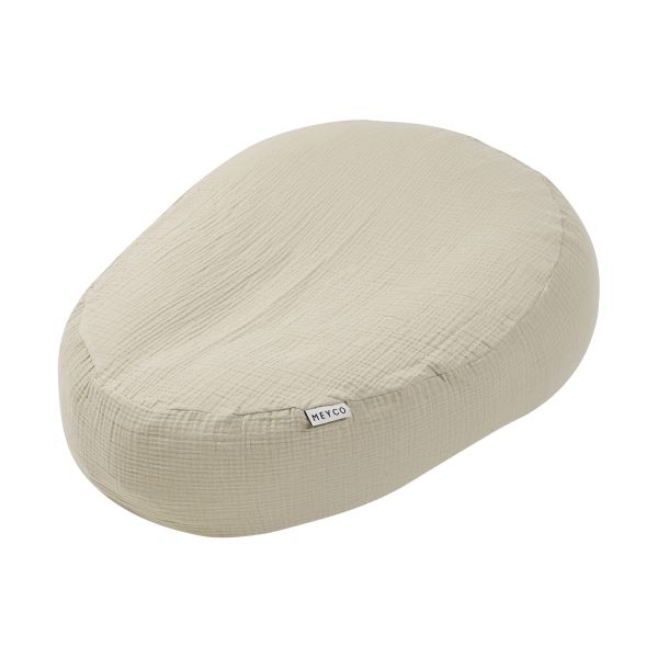 Meyco Baby Uni Relaxhoes Voedingskussen - Pre-Washed tetra - Sand Meyco Baby Uni Relaxhoes Voedingskussen - Pre-Washed tetra - Sand