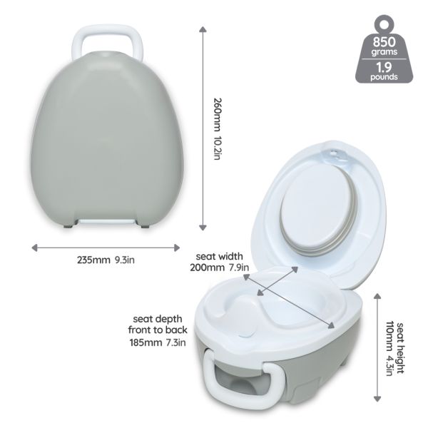 My Carry Potty - Pastel Grijs My Carry Potty - Pastel Grijs