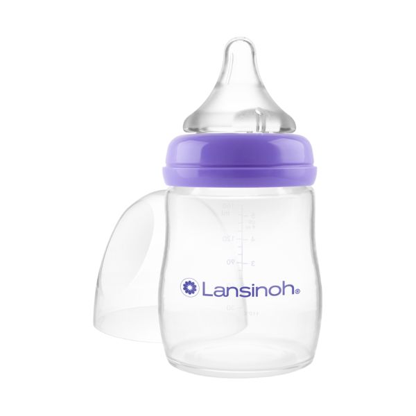 Lansinoh Fles Met Natural Wave Speen 160 ml (S) Lansinoh Fles Met Natural Wave Speen 160 ml (S)