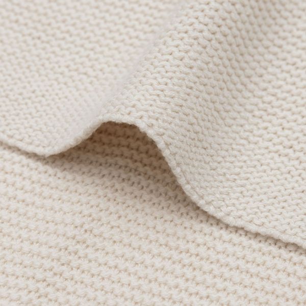 Jollein Deken Wieg - Basic Knit - 75 x 100 cm - Oatmeal