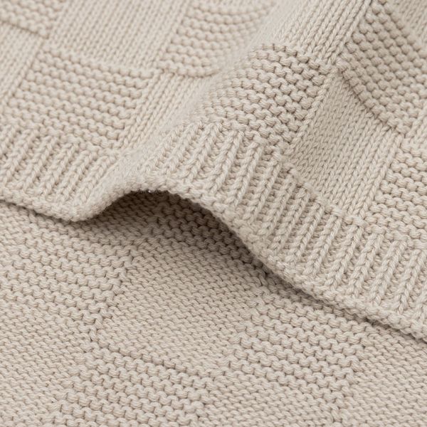Jollein Deken Ledikant - Box Knit - 100 x 150 cm - Warm Sand Jollein Deken Ledikant - Box Knit - 100 x 150 cm - Warm Sand