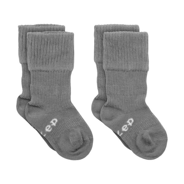 KipKep Blijf-Sokken - 0-6 Mnd - 2 Pack - Pebble Grey KipKep Blijf-Sokken - 0-6 Mnd - 2 Pack - Pebble Grey