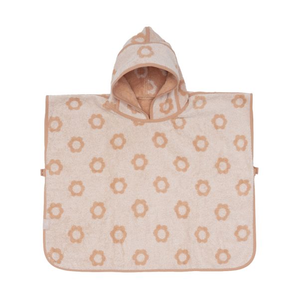 Jollein Jacquard Badponcho - 2-zijdig - Badstof - Flower