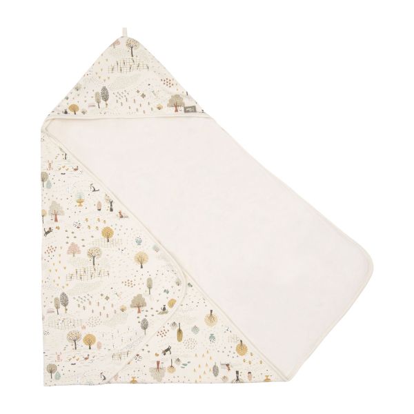 Jollein Badcape Print - Badstof - 75x75 cm - Tiny Park