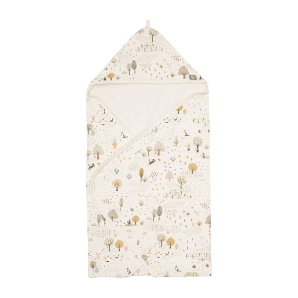Jollein Badcape Print - Badstof - 75x75 cm - Tiny Park