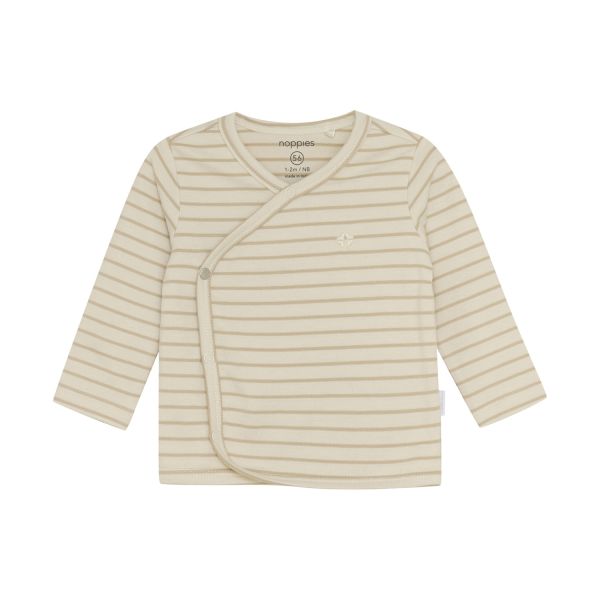Noppies Shirt met Lange Mouwen - Nour - Stripe - Maat 50 - Offwhite Noppies Shirt met Lange Mouwen - Nour - Stripe - Maat 50 - Offwhite