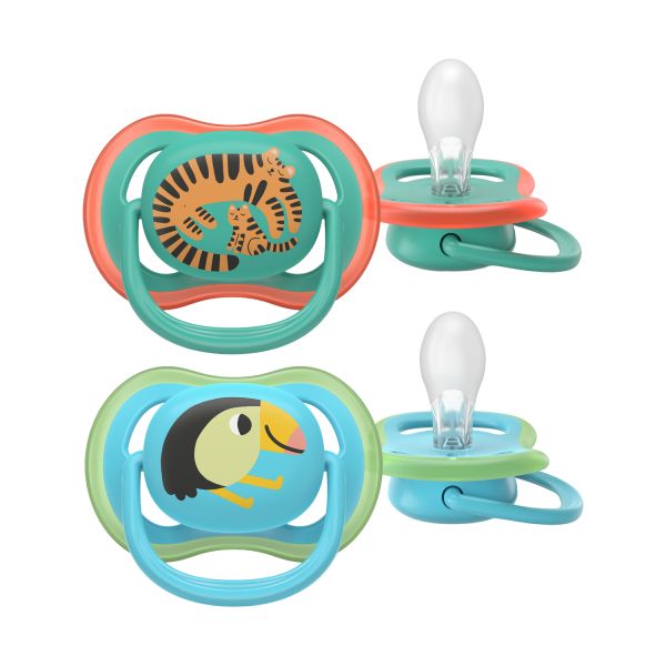 Philips Avent Ultra Air Fopspeen - 6-18 Mnd - 2 Stuks - Plant-based Philips Avent Ultra Air Fopspeen - 6-18 Mnd - 2 Stuks - Plant-based
