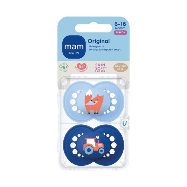 MAM Original Fopspeen - 6-16 Mnd - Blue MAM Original Fopspeen - 6-16 Mnd - Blue