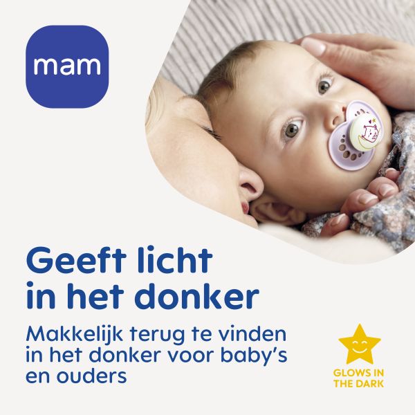 MAM Original Night Fopspeen - 0-6 Mnd - Blue MAM Original Night Fopspeen - 0-6 Mnd - Blue