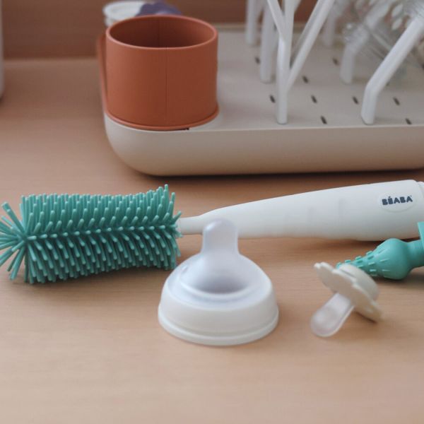 Beaba Flessenborstel - Silicone - Sage Green Beaba Flessenborstel - Silicone - Sage Green