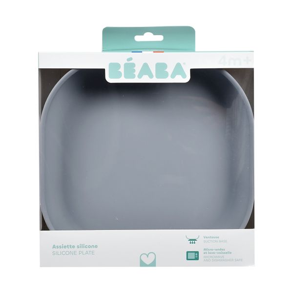 Beaba Silicone Bord met Zuignap - Kiezel Beaba Silicone Bord met Zuignap - Kiezel