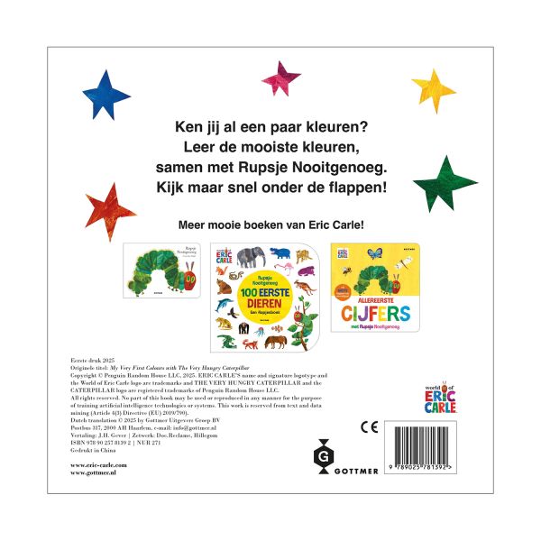 Gottmer Kartonboekje - Allereerste kleuren met Rupsje Nooitgenoeg Gottmer Kartonboekje - Allereerste kleuren met Rupsje Nooitgenoeg