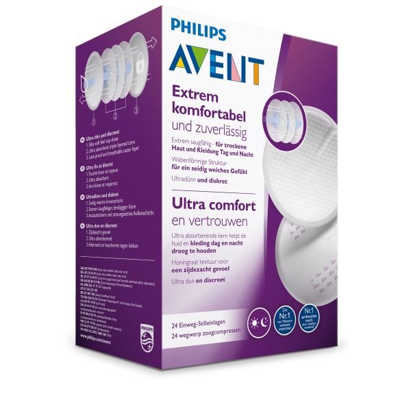 Philips Avent Borstkompressen Wegwerp (24 stuks) SCF254/24 Philips Avent Borstkompressen Wegwerp (24 stuks) SCF254/24