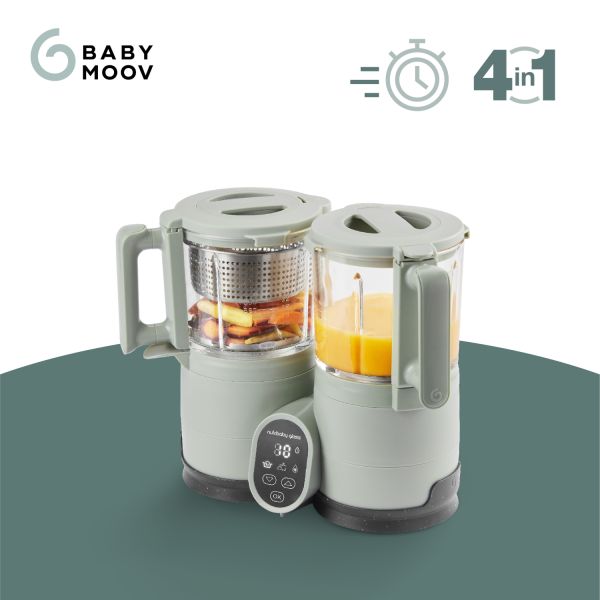 Babymoov Nutribaby Stoomkoker - Glass - Celadon Green Babymoov Nutribaby Stoomkoker - Glass - Celadon Green
