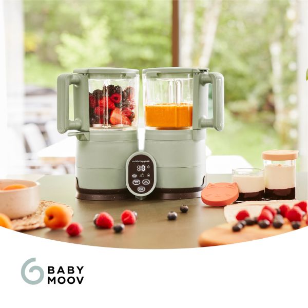 Babymoov Nutribaby Stoomkoker - Glass - Celadon Green Babymoov Nutribaby Stoomkoker - Glass - Celadon Green