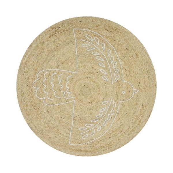 Puck Bird Vloerkleed - 90 cm - Jute