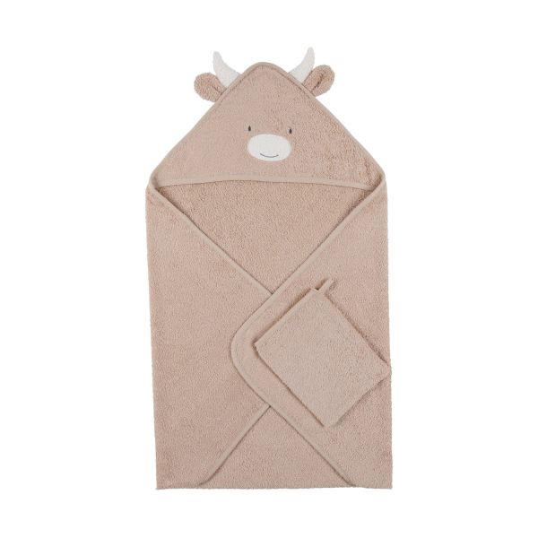 Noukie's F&O Badcape - 75 x 75 cm - Badstof - Beige 