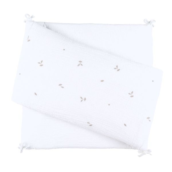 Noukie's F&O Bedomrander Met Borduursel - Mousseline - Wit Noukie's F&O Bedomrander Met Borduursel - Mousseline - Wit