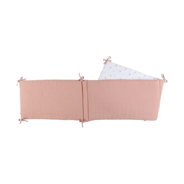Noukie's park/Bedbumper - Vintage Flowers - Roze