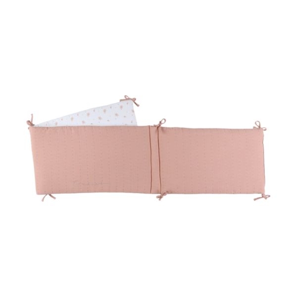 Noukie's park/Bedbumper - Vintage Flowers - Roze