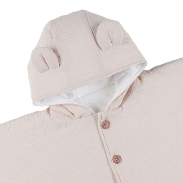 Noukie’s Poncho - Dino - Beige - 6-18 mnd