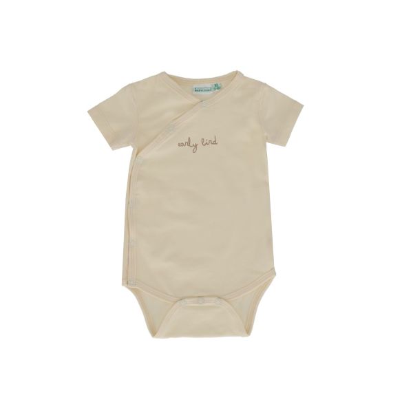 Babylook Romper Overslag Korte Mouw - Maat 50 - Buttercream Babylook Romper Overslag Korte Mouw - Maat 50 - Buttercream