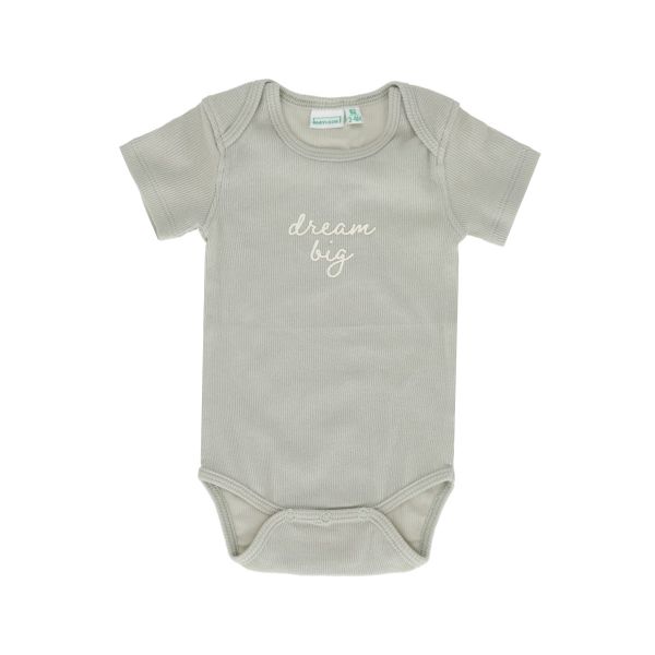 Babylook Romper Korte Mouw - Maat 50 - Mineral Grey Babylook Romper Korte Mouw - Maat 50 - Mineral Grey