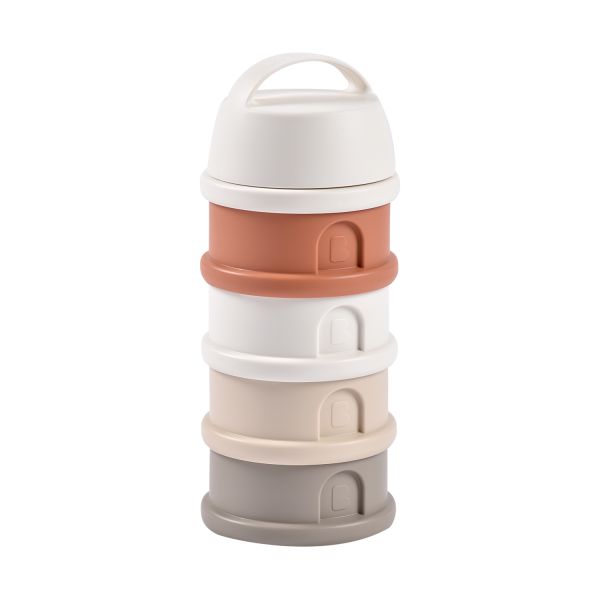 Beaba Stapelbare Doseerdozen 4 compartimenten wit/terracota
