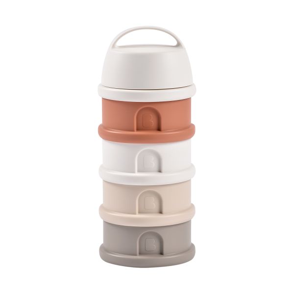 Beaba Stapelbare Doseerdozen 4 compartimenten wit/terracota
